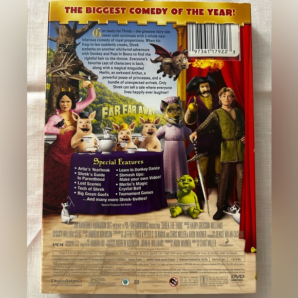 Dreamworks Shrek the Third (DVD, 2007, Widescreen Version) - Picture 2 of 4
